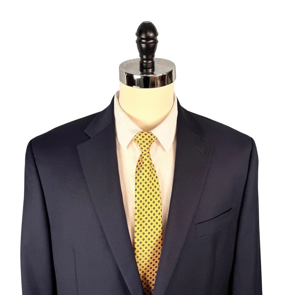 Lauren‎ Ralph Lauren Blazer Mens 44R Navy 100% Wool Gold Button